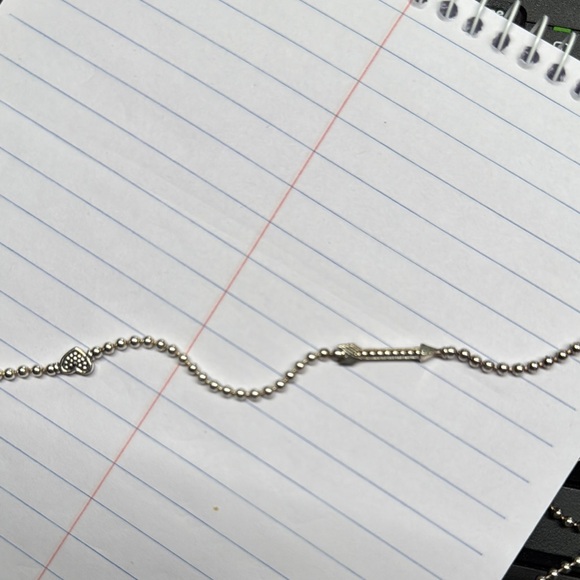 LAGOS Lariat Silver with Gold accents (Hearts and Arrows) Beaded Necklace - Picture 4 of 5